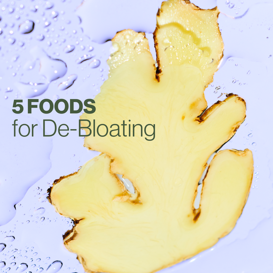5 Foods for De-Bloating, image of ginger