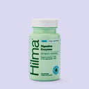 Bottle of Hima Digestive Enzymes supplement on a light purple background new