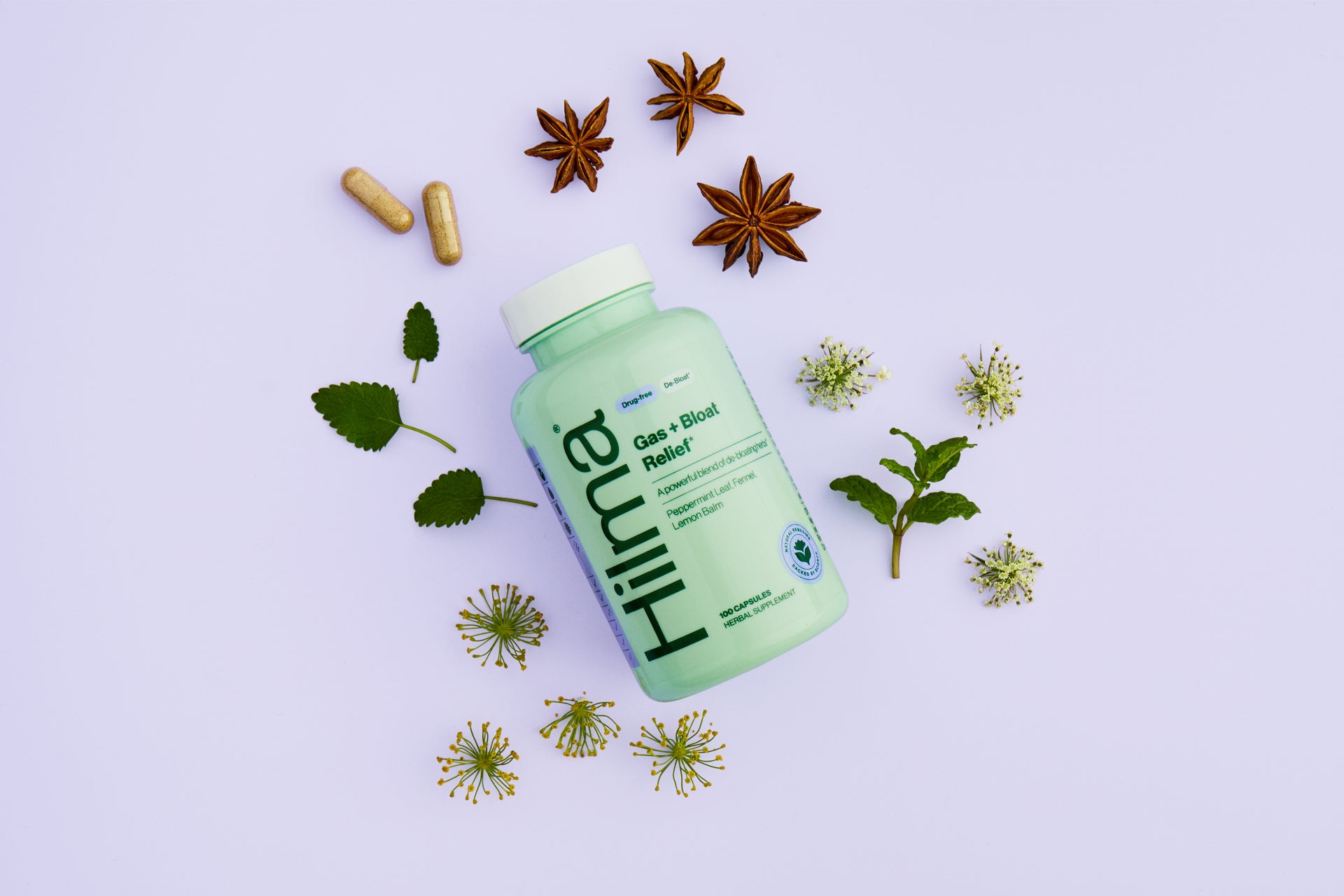 Gas + Bloat Relief with ingredients 
new