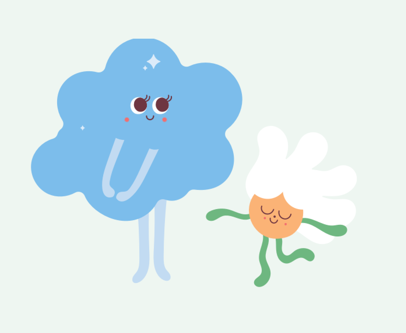 Cartoon of magnesium and chamomile