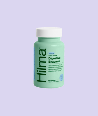 Digestive Enzymes take before a meal to aid digestion and reduce gas and bloated associated with digesting dairy + gluten