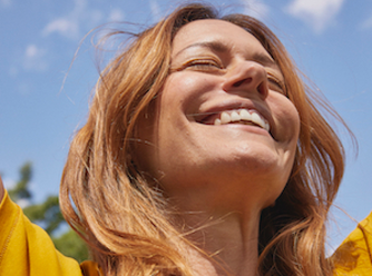woman smiling