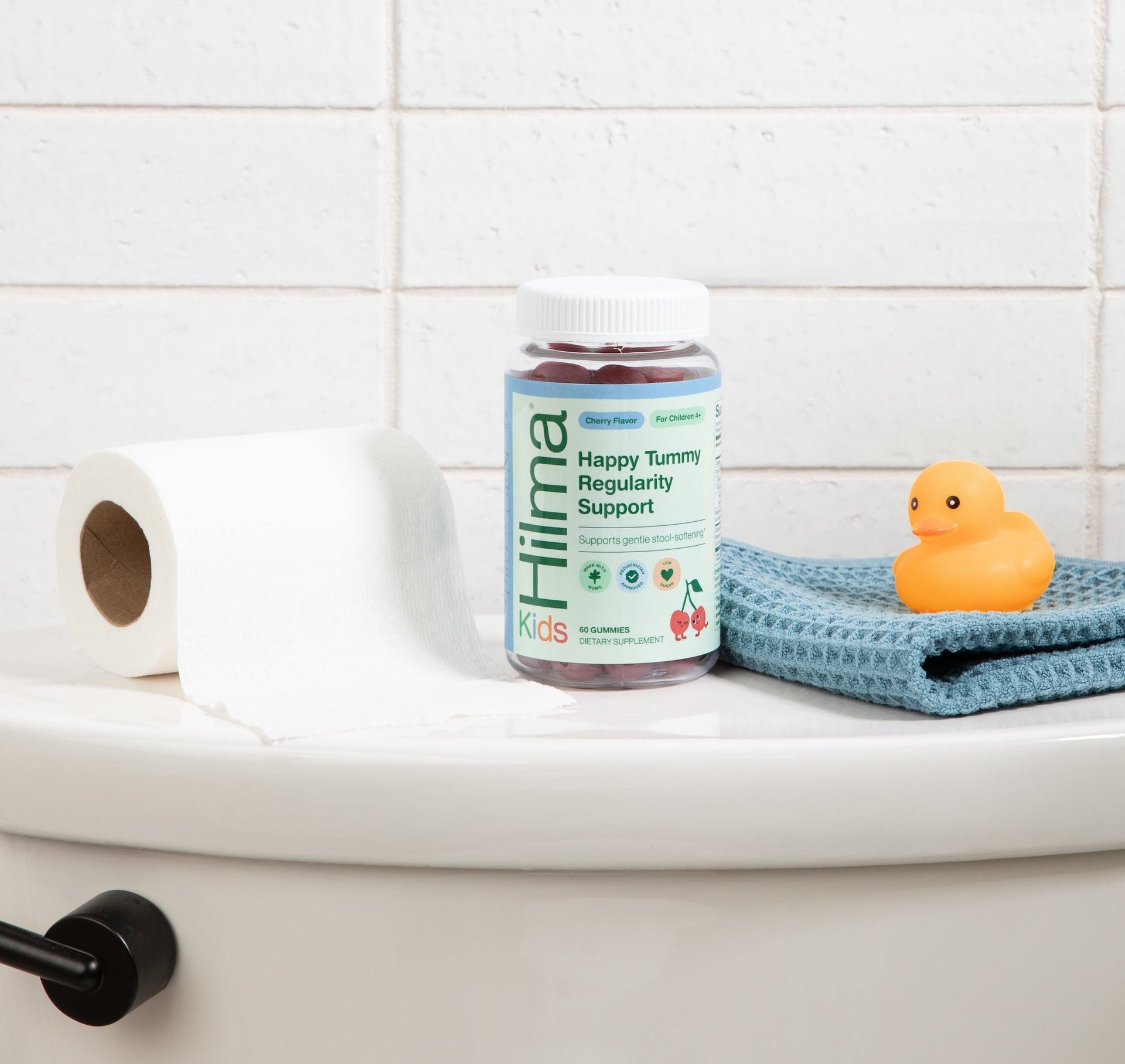 hilma gummies on toilet with toilet paper